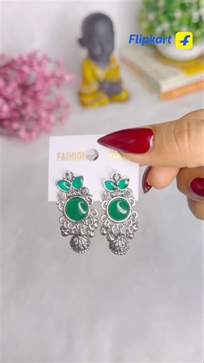 Set of 6 Jhumkas | Oxidised Earrings 🌸🎀 #shorts #flipkart