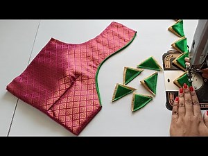 Blouse Back Designs | Back Neck Blouse Design Cutting And Stitching | Paithani Saree Blouse Design