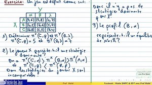 🎥 Nouvelle vidéo : Théorie des Jeux – Stratégie Dominante, Équilibre de Nash et Élimination des Stratégies Dominées 🎯 Dans cette vidéo, je t’explique trois concepts fondamentaux de la théorie des jeux : ✅ La stratégie dominante ✅ L’équilibre de Nash à l’aide des courbes de meilleures réponses ✅ L’équilibre obtenu par élimination des stratégies dominées 🧠 Ce vidéo est idéal pour les étudiants en économie, en maths ou en gestion. | Maths Sup with Prof Walid