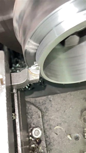 Creating a smooth and accurate internal bore with precision lathe machining. 🔧⚙️ #LatheMachine #Bor