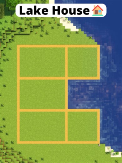 Minecraft Easy Lake House Build in 25 Seconds