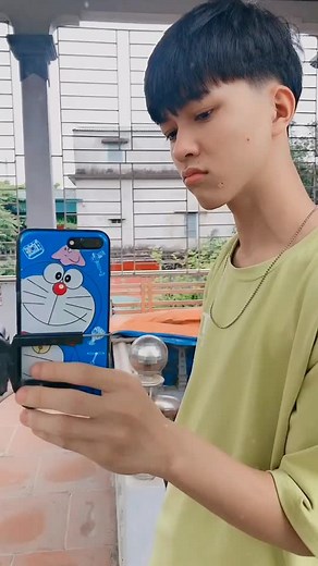 Doraemon Smartphone Case Showcase in Outdoor Setting
