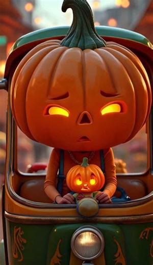 🎃😂 Pumpkin Head Mom Throws Baby Out of Auto #Short #PumpkinHead #FunnyCartoon #3DAnimation
