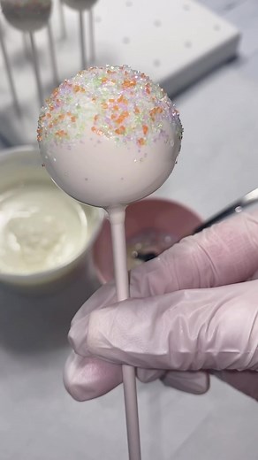 Unicorn Cake Pops with Flavor Stickers and Business Cards