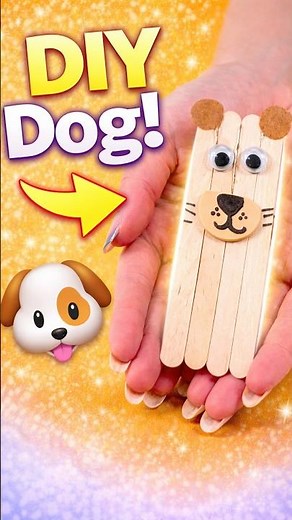 Easy DIY Dog Craft 🐶 Popsicle Stick Animal for Kids #diy #craft #craftyfun #kids