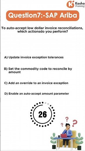 SAP Ariba "Cert Qs": To auto-accept low dollar invoice reconciliations, which action do you perform?