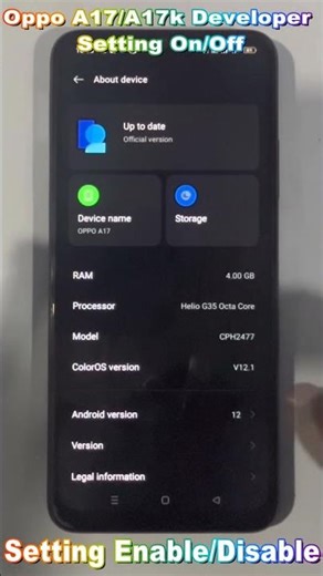 Oppo Developer Setting Kaise on Kare | How to Add Developer Option On/Off #settings#mobile#settings