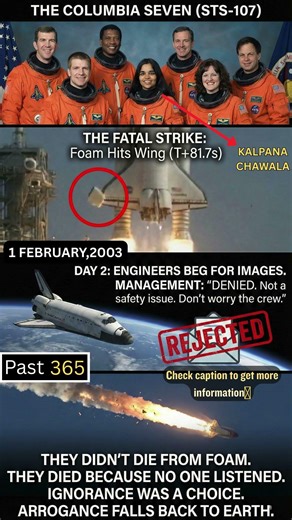 The Warning NASA Ignored Again| Columbia Disaster (2003) #Shorts#Space#NASA#KalpanaChawla#Past365