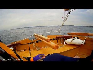 ヨット 自作ディンギー 手放し帆走 2019 0821 wooden sailing dinghy cruising self steering
