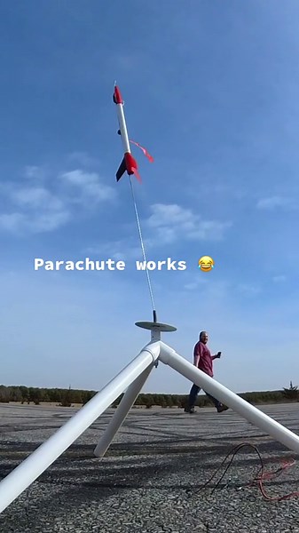 Windy day sends my model rocket launch off course