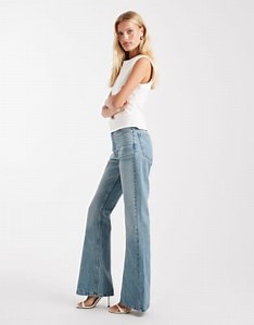 ASOS DESIGN 90s flare jean in pale vintage wash | ASOS