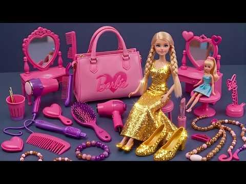 10 Minutes Satisfying with Unboxing Barbie Princess Pink Kitchen,Rock Bed Play Set Review Toys｜ASMR