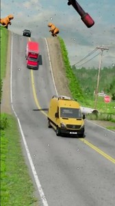 Giant Hammer vs Cars in BeamNG Drive