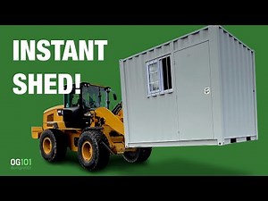 10ft Shipping Container = Instant Off Grid Shed!