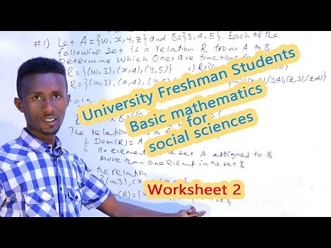 University Student - Basic mathematics for social sciences worksheet 2