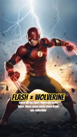 Flash × Wolverine Fusion Action Figure ⚡🦸‍♂️ #shorts