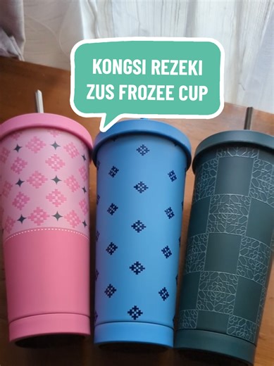 EB133 : Kongsi Rezeki ZUS Stainless Steel Frozee. Pilih design yang korg suke dan bawak beraya nanti. @ZUS Coffee Shop @ZUS Coffee®️ #zustumbler #zuscoffee #tumbler #raya #kongsirezeki
