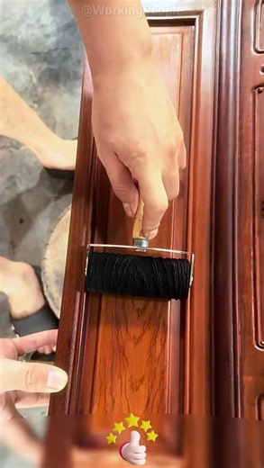 Create wood grain with roller brush 🎨🪵✨