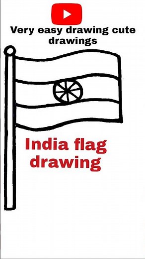 🇮🇳how to draw India flag drawing easy with colour step by step drawing Indian national flag coloring