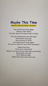 Maybe This Time | Martin Micheal Murphey #trendingreelsvideo #trendingreels #karaoke #songlyrics #trendingnow #trendingvideo | Song Lyrics by Miss Kim