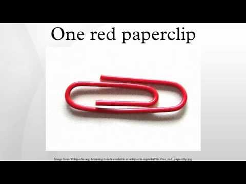 One red paperclip