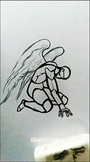 How To Draw The Fallen Angel Pose ⭐Tutorial⭐#howtodraw #drawing #art #artist #draw #tutorials