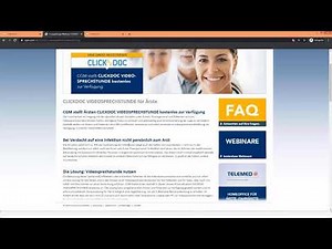 WEBINAR: CLICKDOC VIDEOSPRECHSTUNDE jetzt kostenlos nutzen!