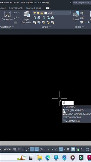 HOW TO USE ZOOM ALL COMMAND IN AUTOCAD #viral #explore #shortsfeed #autocad #trending