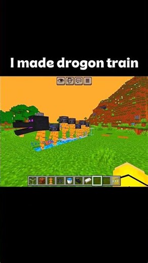 How to Make Dragon Train in Minecraft! 🐉🚂 (Easy Tutorial)#Minecraft #MinecraftHacks #Shorts #Gaming
