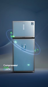 Notre nouveau réfrigérateur double porte, avec une capacité généreuse de 650 L ou 770 L est là ! Doté d'une Fresh Zone pour préserver la fraîcheur de vos aliments plus longtemps, et d’un compresseur Eco Inverter garanti 10 ans, il assure une performance fiable tout en optimisant votre consommation d’énergie. ثلاجاتنا الجديدة ذات البابين تجمع بين الأناقة والابتكار! بسعات تصل إلى 650 لترًا و770 لترًا، توفر لكم مساحة واسعة لتخزين كل احتياجاتكم. بفضل مساحة الـ Fresh Zone، تحافظ على الأطعمة الطازجة ل