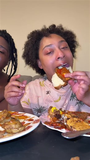 Fried Salmon 🍣 Is The Best Way To Eat Salmon Now. But Fried Salmon 🍣, Catfish 🐟, Coleslaw 🥬 , & Fried Potatoes 🥔 & Onions 🧅. #fyp #fypシ #trending #viralvideo #mukbang
