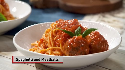 Everybody loves meatballs! I think meatballs are a perfect example of Americana and they belong on the American table. This is a classic recipe and very simple to prepare. It calls for three types of meat, but a combination of any two—or even a single meat—will work as well. The recipe makes four dozen meatballs, but you can cut it in half and it will work just as well. The sauce and meatballs freeze well, but are best frozen in smaller quantities so that they reconstitute quickly. And we get to