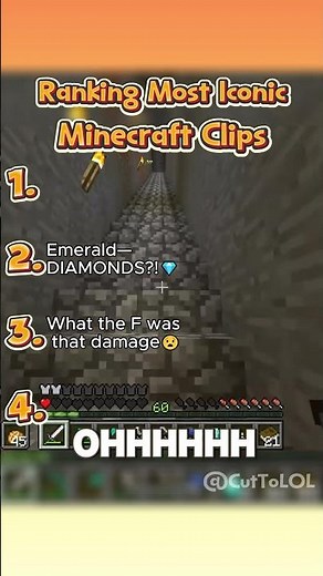 Minecraft MOST ICONIC Clips Moments👑 #minecraft #shorts