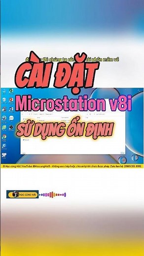 Detailed Instructions for Installing Microstation V8i Software #hoccunghai9 #microstationcourse