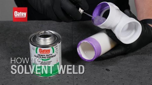 Oatey 32 oz. Heavy-Duty Clear PVC Cement and 32 oz. Purple CPVC PVC Primer Combo - The Home Depot