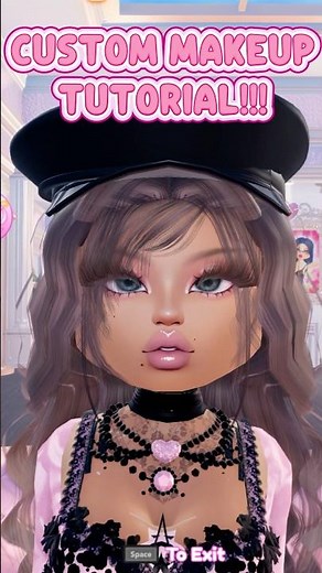 Custom makeup tutorial with 4 skin tone variations!! #dresstoimpress #roblox #shorts