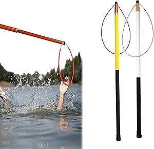 Telescopic Pool Rescue Hook with Pole, 4-15ft Fiberglass Pole Adjustable Rescue Equipment Lightweight Emergency Equipment for Drowning Swimmers Drowning Rescue, Yellow