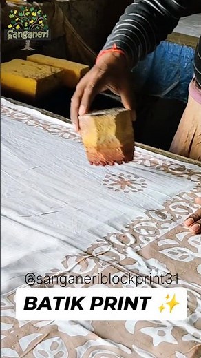 Hand Block Batik Print Fabric | Traditional Batik Printing Process | Sanganeri Block Prints