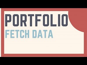 Fetch API Data: Django Rest Framework & React Portfolio Website