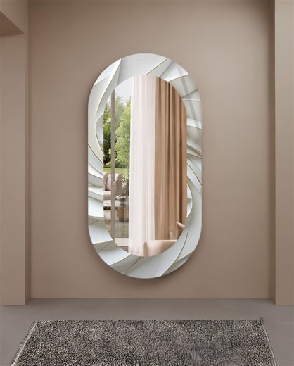 Luxury Irregular Wall Mirror With Abstract Frame Design – Modern Entryway and Hallway Mirror - Etsy