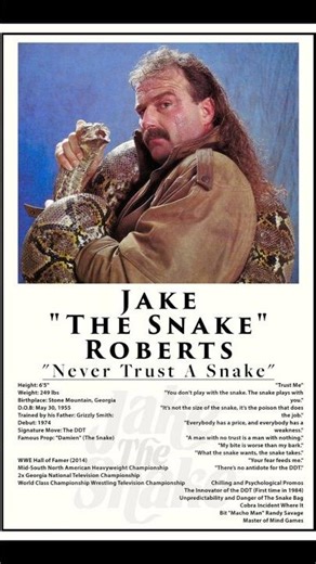 The Dark Legend of Jake “The Snake” Roberts 🐍 | WWE Icon