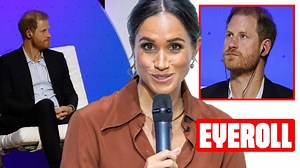 4.9K views · 102 reactions | Harry’s EYE ROLL At Meghan CAUGHT ON CAMERA During Her Word Salad Speech At Colombia Forum #royal #royalfamily #princeharry #meghanmarkle #katemiddleton #princewilliam #lilibet #archie #queen #kingcharles #queenelizabeth | Breaking Royal 19 | Facebook