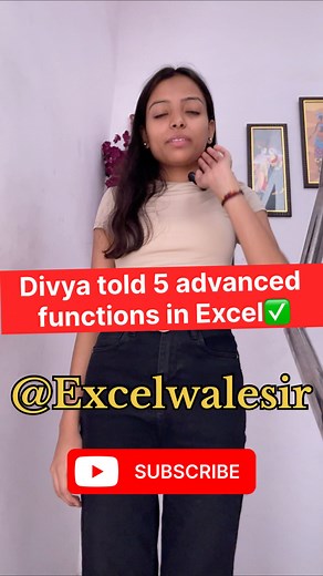 Mukesh sir on Instagram: "Divya told 5 advanced functions in Excel✅ #excelwalesir #exceltricks #Instagram #shorts #reels #computertips"