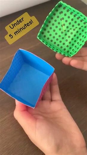 Origami Paper Box in Under 5 mins! #diy #shorts #craft #origami #giftbox #aesthetic #fyp #art