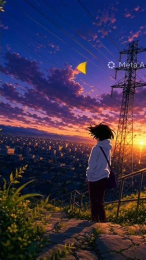 🍂 Dreamy Anime Landscape | Relaxing Sunset Animation