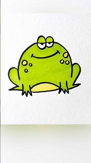 How to draw a frog | easy animals drawing for kids #simple #stepbystep #artforkids #kidsvideo #diy