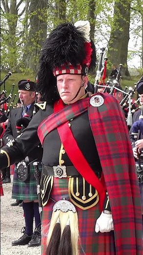 Amazing Grace played by massed #highland #pipesanddrums at Dunrobin Castle in #scotland #shorts
