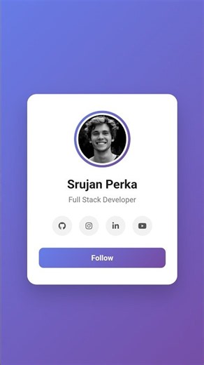 Build This Modern Profile Card with HTML & CSS 🔥