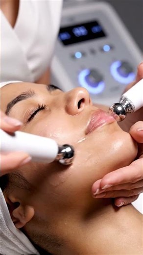 ASMR Microcurrent facial toning #ASMR #Skincare #Relaxing
