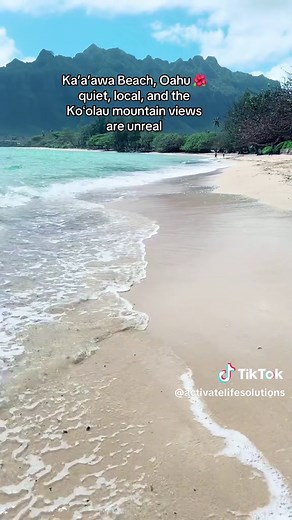 Kaʻaʻawa Beach (Windward Oʻahu) is a great stop because it’s quiet, local, and insanely scenic—turquoise water in front with the Koʻolau mountains rising right behind you. It’s perfect for a peaceful beach break, a quick picnic, and those “pull over and stare” views during a Windward/North Shore drive. ##oahu##hawaii##kaaawabeach##travel##fyp